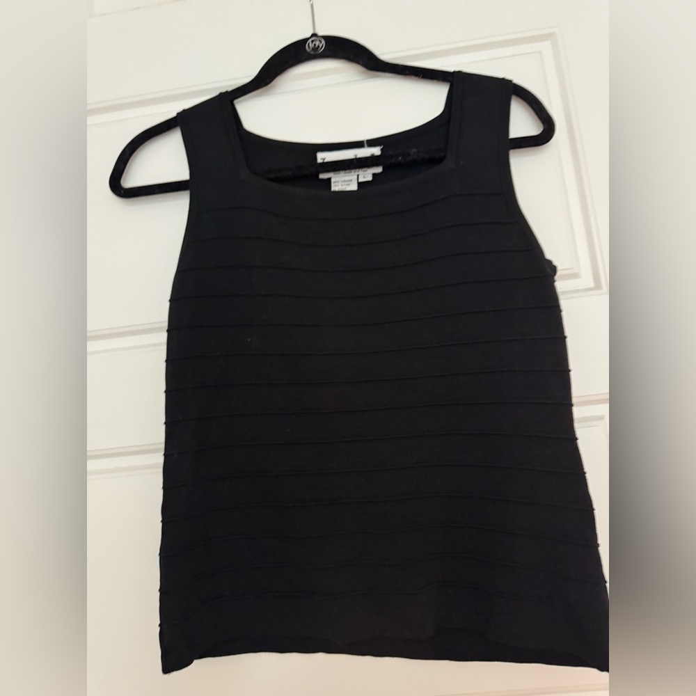 Vintage Joseph Black Ribbed Tank Top